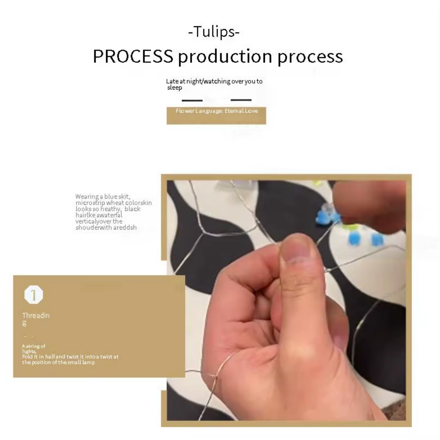 Lampara Cubo de Tulipanes Cuadrado DIY