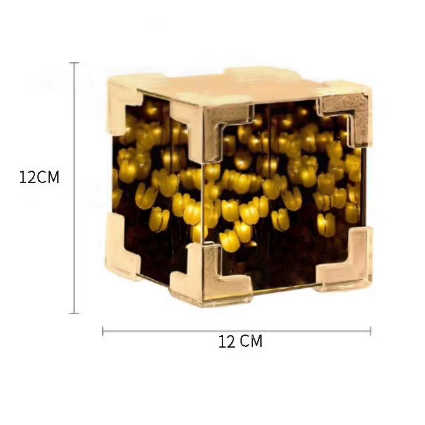 Lampara Cubo de Tulipanes Cuadrado DIY