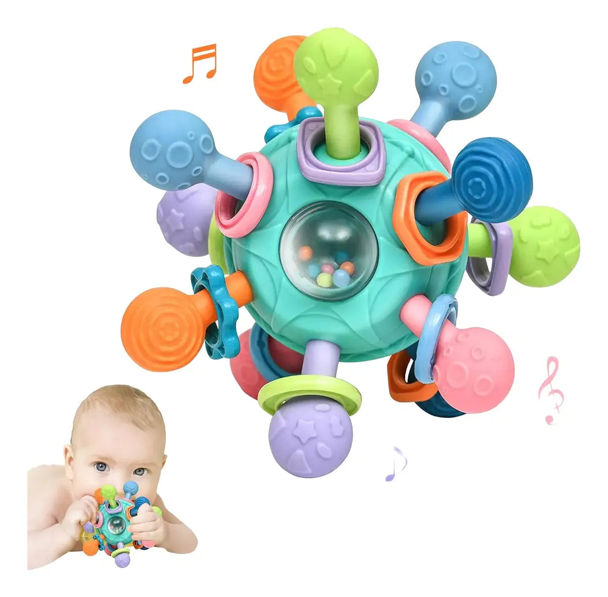 ✅Juguete mordedor multi sensorial bebe